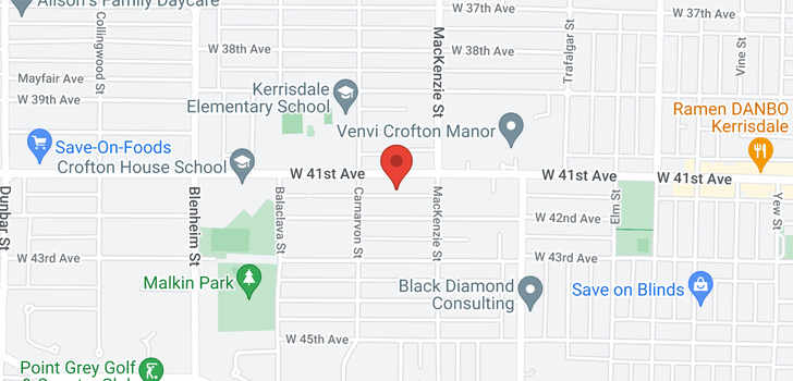 map of 2950 W 41ST AVENUE
